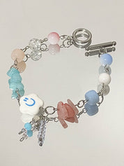 Cloud Stone Beads Toggle Bracelet