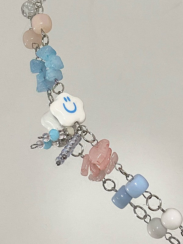Cloud Stone Beads Toggle Bracelet