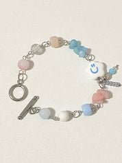 Cloud Stone Beads Toggle Bracelet