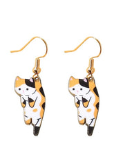 Cute Cartoon Kitten Pendant Earrings