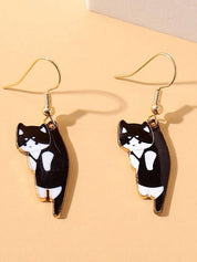 Cute Cartoon Kitten Pendant Earrings