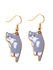 Cute Cartoon Kitten Pendant Earrings