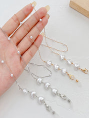 Heart Pattern Faux Pearl Eye Glasses Chain