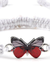 Butterfly Charm Braided Rope Bracelet