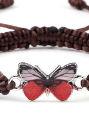 Butterfly Charm Braided Rope Bracelet