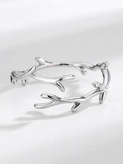 Silver Antlers Cuff Ring