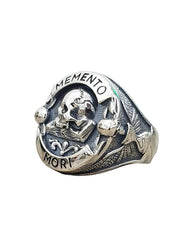 Engraved Skull Chunky Dome Ring
