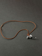 Cute Cat Pendant Rope Necklace