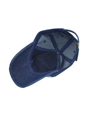 Vintage Wash Distressed Denim Baseball Cap