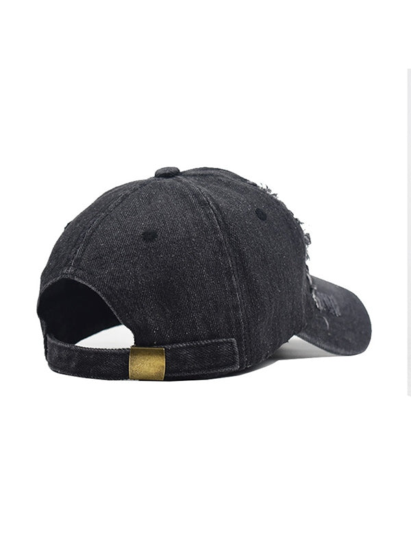 Vintage Wash Distressed Denim Baseball Cap