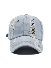 Vintage Wash Distressed Denim Baseball Cap