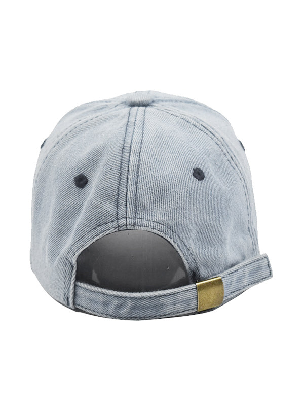 Vintage Wash Distressed Denim Baseball Cap