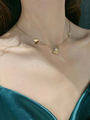 Layered Butterfly Charm Necklace