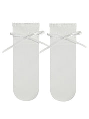 Lace Trim Fishnet Knee High Socks