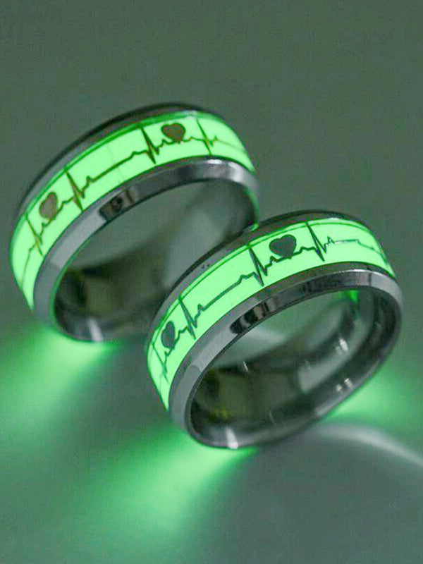 Luminous Heart Pattern Ring