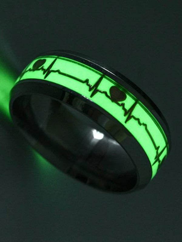 Luminous Heart Pattern Ring