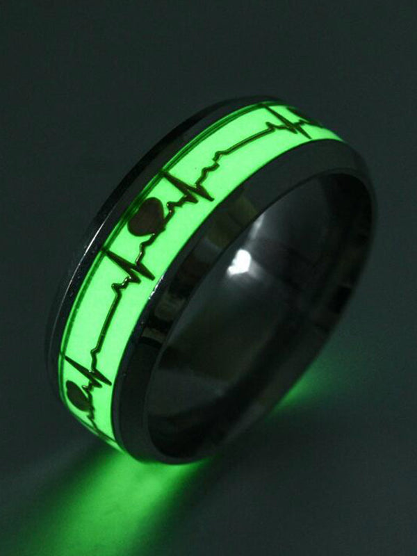 Luminous Heart Pattern Ring