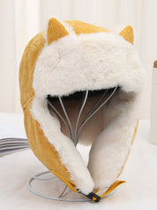 Warm Faux Fur Shearling Cat Ear Trapper Hat