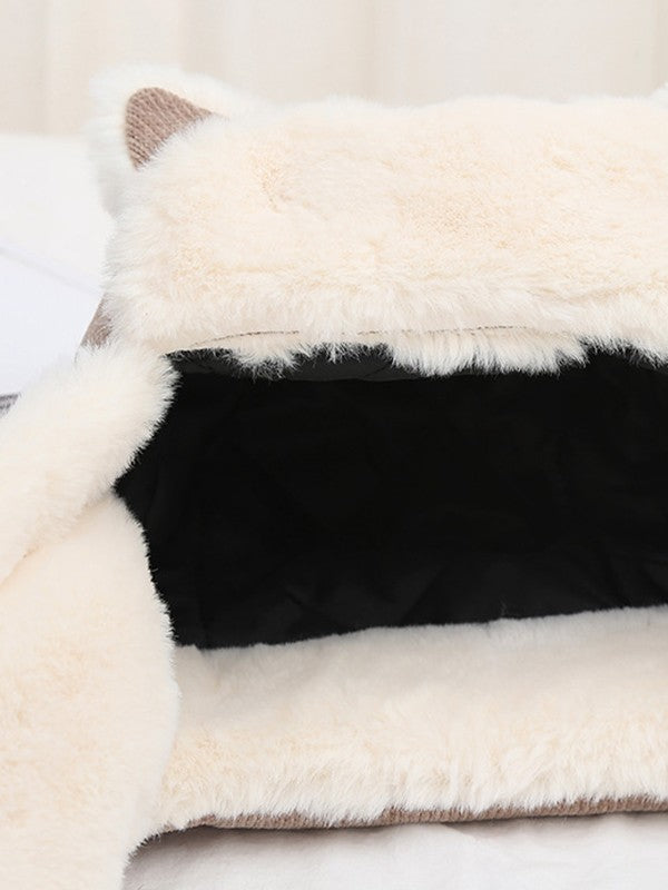 Warm Faux Fur Shearling Cat Ear Trapper Hat