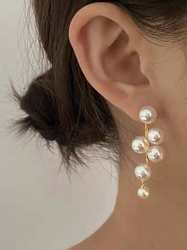 Retro Faux Pearl Earrings