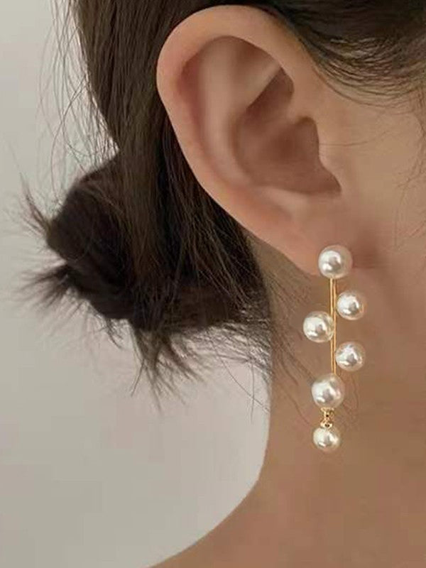 Retro Faux Pearl Earrings