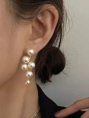 Retro Faux Pearl Earrings