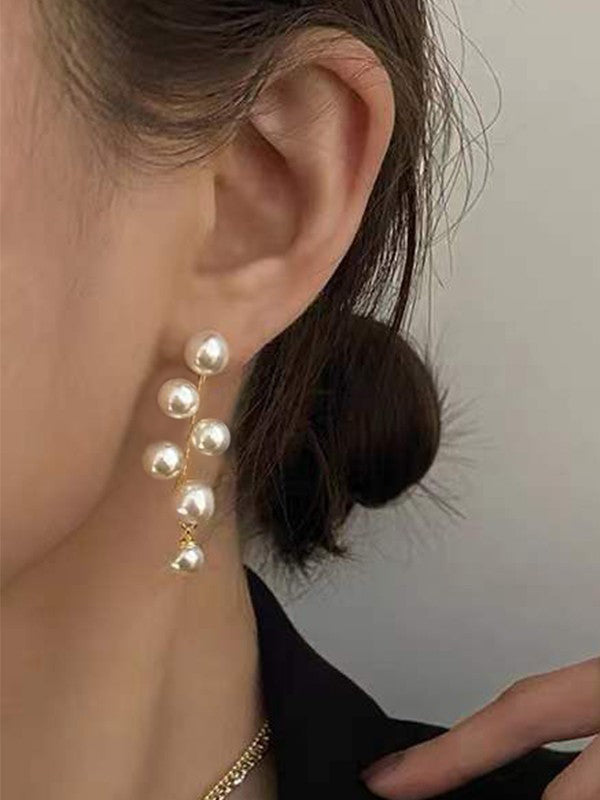 Retro Faux Pearl Earrings