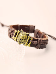 Animal Pendant Pu Leather Bracelet