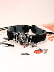 Animal Pendant Pu Leather Bracelet