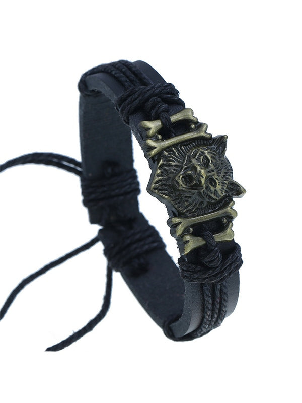 Animal Pendant Pu Leather Bracelet