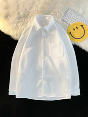 Men's Jacquard Button Down Long Sleeve Shirt