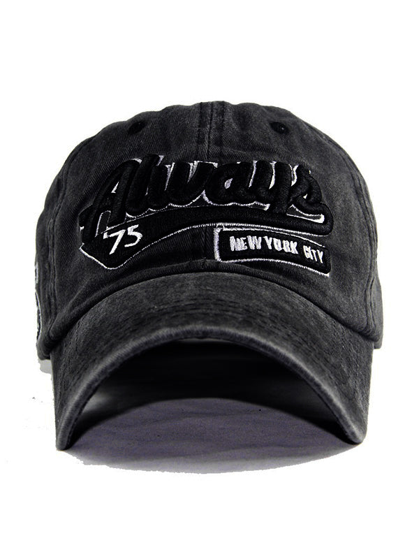 Vintage Wash Embroidery Baseball Cap