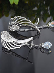 Rhinestone Fairy Wing Drop Earrings