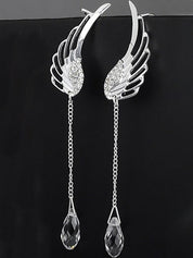 Rhinestone Fairy Wing Drop Earrings