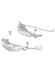 Rhinestone Fairy Wing Drop Earrings