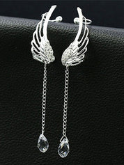 Rhinestone Fairy Wing Drop Earrings