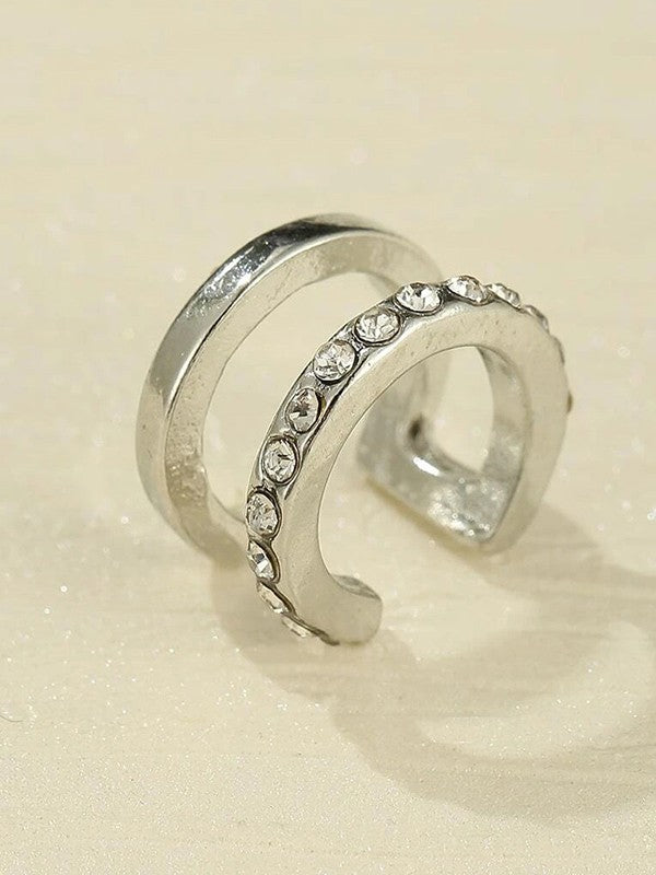 1pc Rhinestone Embellish Ear Cuff