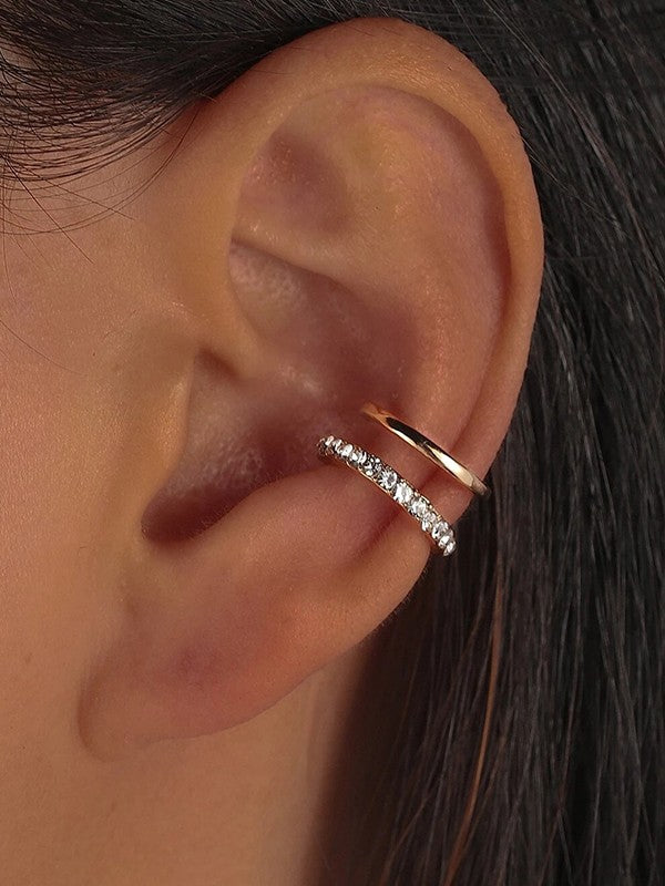 1pc Rhinestone Embellish Ear Cuff