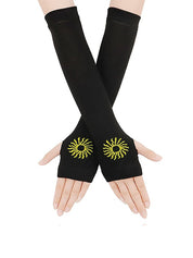 Sun Jacquard Black Arm Warmer
