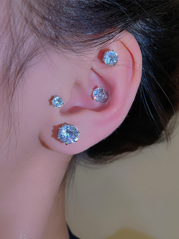 1pc Rhinestone Magnetic Earring