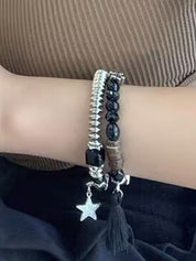 2pcs Star Charm Beads Bracelet Set