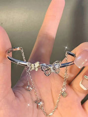 Double Layered Butterfly Chain Bracelet
