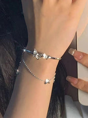 Double Layered Butterfly Chain Bracelet