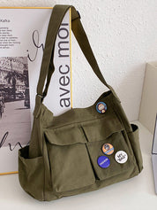 Badge Design Large Crossbody Bag