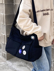Badge Design Large Crossbody Bag