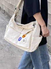 Badge Design Large Crossbody Bag