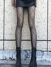 Geometric Pattern Sheer Tights