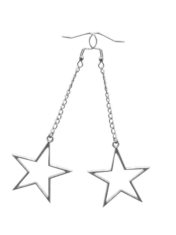 Hollow Out Star Drop Earrings