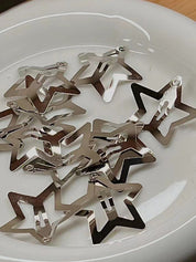 Silver Hollow Out Star Hair Clip