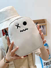 Cartoon Face White Crossbody Bag
